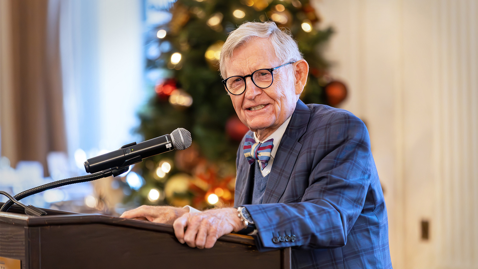 Emeritus President E. Gordon Gee speaks about his partnership with CHRR during the center's recent 60th anniversary breakfast party