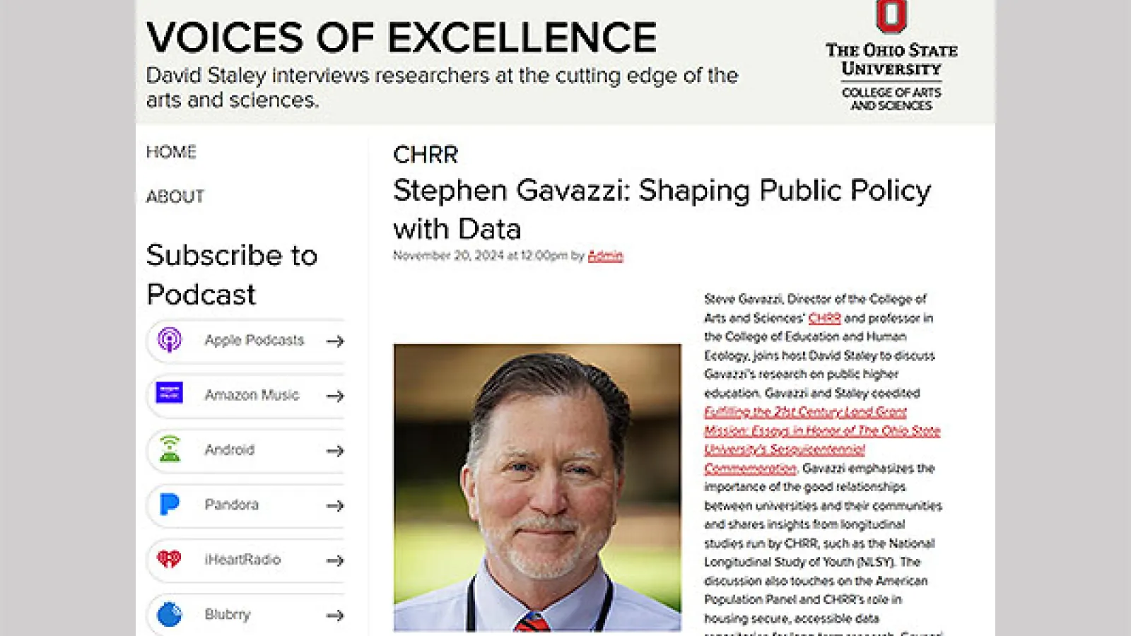 Stephen Gavazzi: Shaping Public Policy with Data
