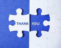 Two puzzle pieces fitting together, shown with the words "Thank you"