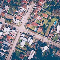 aerial view of a neighborhood to show housing aerial view of a neighborhood to show housing