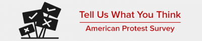 American Protest survey banner