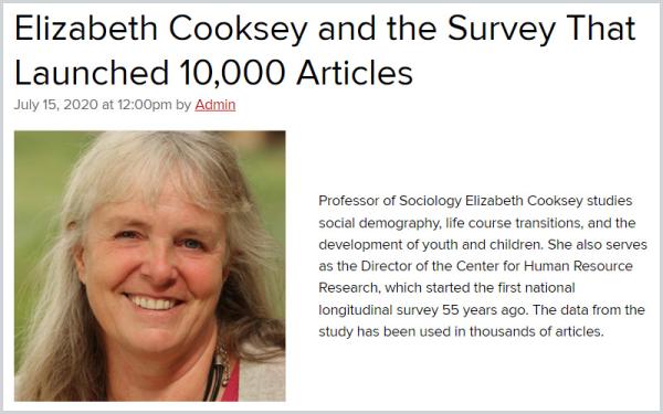 Elizabeth Cooksey narrates article podcast