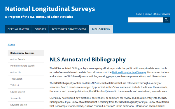 NLS Bibliography interface