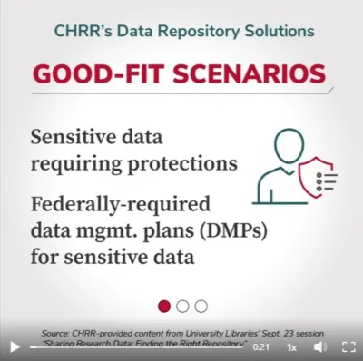 CHRR's data repository solutions for sensitive data and federally-required data management plans
